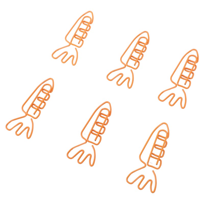 100Pcs Carrot Paper Clips Carrot Shape Strong Metal Anti Slip