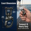 2-Pack 2-3/4" (70mm) Black Snap Shackle, Marine Grade 316 Stainless