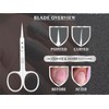 Cuticle Scissors Extra Fine Curved Eyebrow Scissors, Super Slim Small
