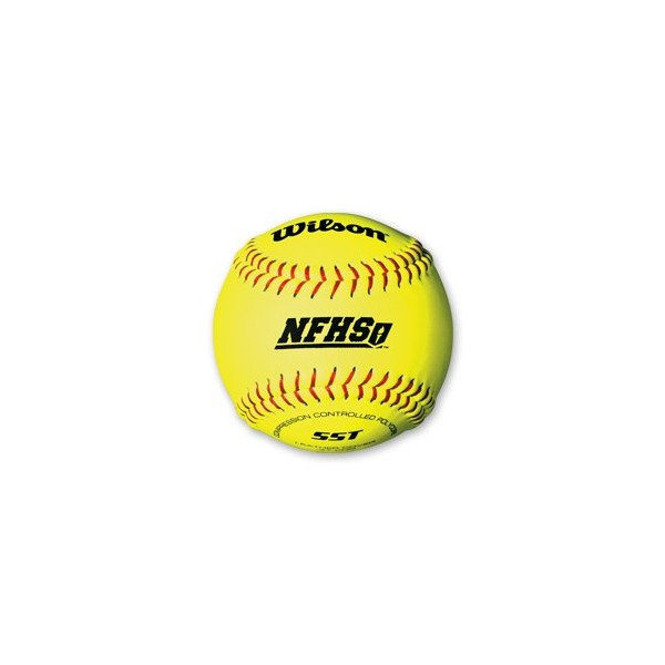 WILSON Sporting Goods High School and Adult Fast Pitch 12" Balls, Polycore, Optic Yellow (1 Dozen), SS-SMS-1003072