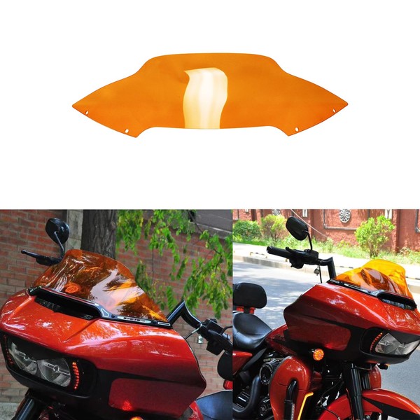 POWER JAMES 7.0" Tall Orange PMMA Windshield Windscreen for 2015-2023