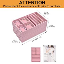 [4 Unidades] ProCase Bandejas Organizadoras para Joyería