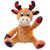MAOOOOB Dog Christmas Reindeer Toys with Squeaker, Plush Dog Toys