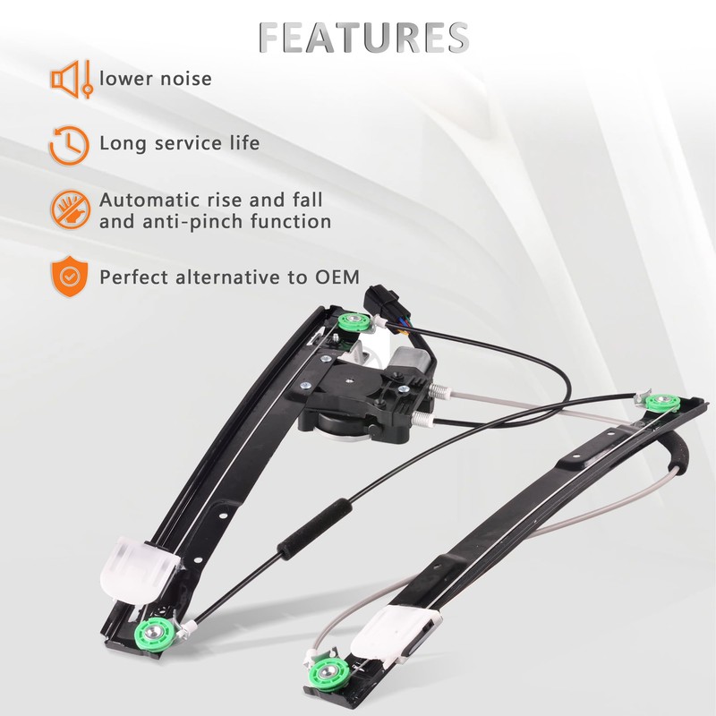 Predep Front Right Passenger Side Power Window Regulator with Motor