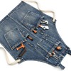 Jeanerlor Cotton Denim Cross Back Work Jean Apron with 5