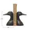 Creative Co-Op Decorative Distressed Cast Metal Duck Head Bookends, Black,