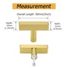 goldenwarm 5Pack Gold Cabinet Pulls Kitchen Hardware Drawer Knobs LS1212GD