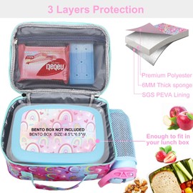 RHCPFOVR Kids Lunch Bag - Insulated Lunch Box for Boys Girls,Washable Lunch Bag and Reusable Toddler Leak-proof Lunchbox for School and Daycare