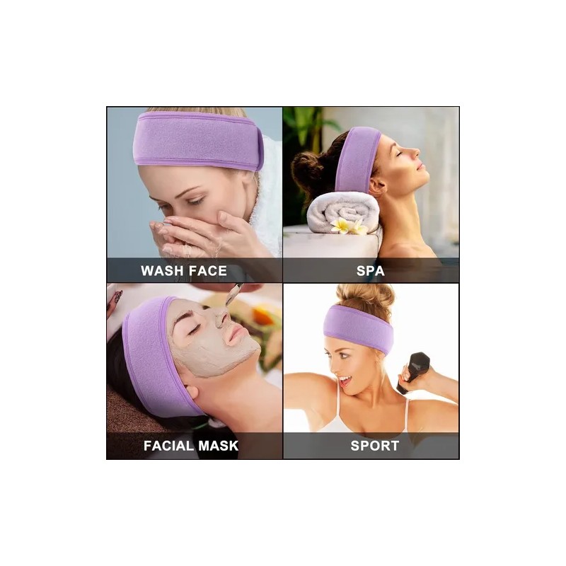 Facial Spa Diadema Maquillaje Cinta Mágica Cabello 6 Pza