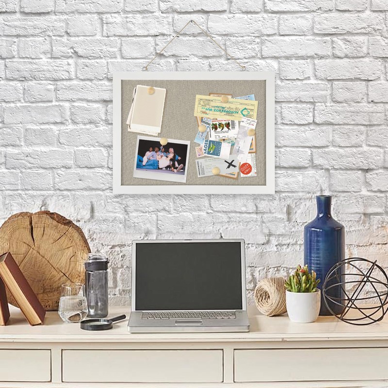 GDMINLO Cork Bulletin Board, with Linen 1-Pack Double-Sided, 16''X 12''Picture