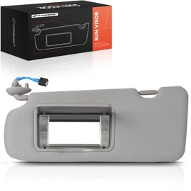 A-Premium Driver Left Side Sun Visor Compatible with Honda CR-V CRV 2017 2018 2019 2020 2021 2022 - with Vanity Light, with Vanity Mirror, Gray Color - Replaces 83280-TLAA1-2ZB, 83280TLAA12ZB