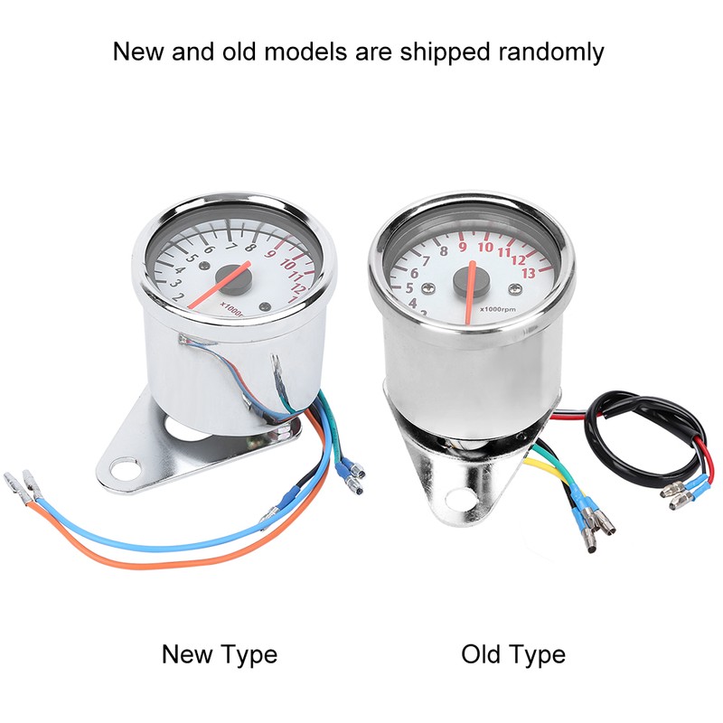 DC 12V Universal Motorcycle LED Display Tachometer Electronic Tach Meter