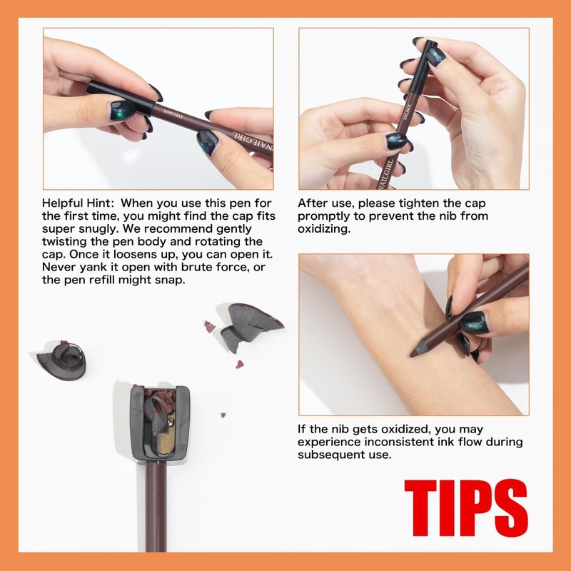 Waterproof Eyeliner Pencil, Gel, Long-Wear, for Women (Chocolate)