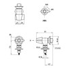 SANEI JY1432TV-13 Washing Machine Supply Seat Faucet with Auto Stopper,