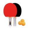 Ping Pong Paddles Set, Portable Table Tennis Bats and Balls,
