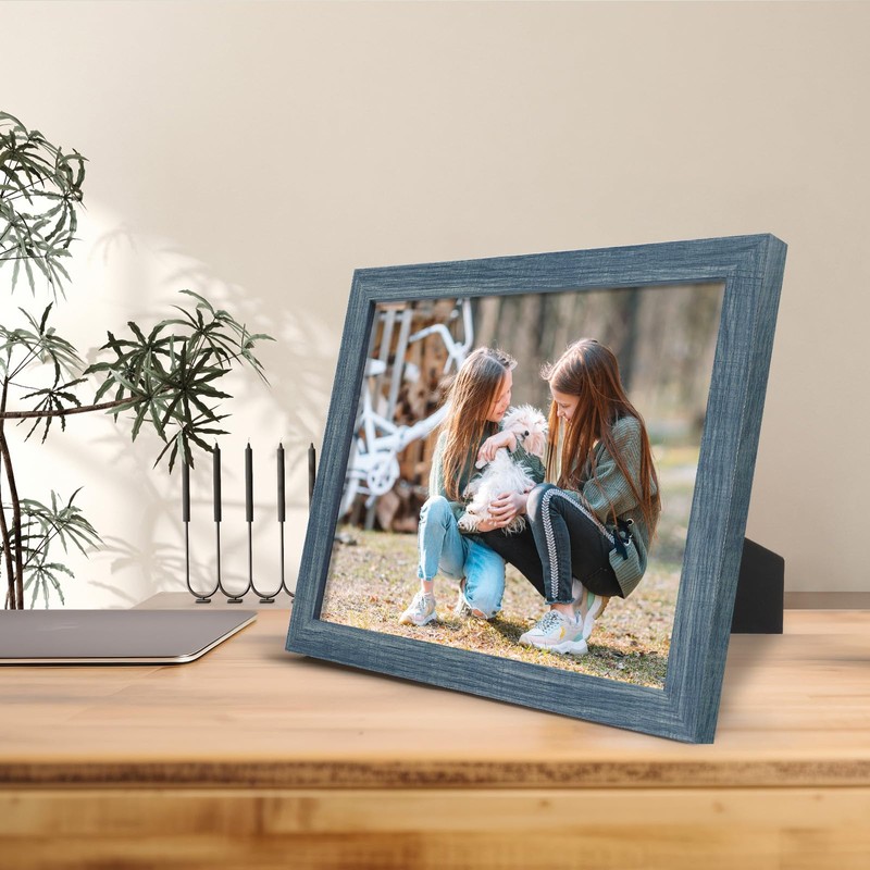 Frametory, 8.5x11 Picture Frame with Glass, Tabletop & Wall Horizontal