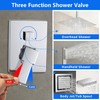 SKOWLL Shower Valve Kit Polished Chrome 3-Way Shower Mixing Valve