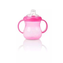 Nûby Nuby Grip N' Sip 1st Sipeez Sippy Cup - Easy-to-Hold Handle - No Spill -BPA Free - Pink