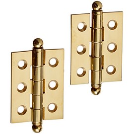 Deltana CH2015U3-UNL Solid Brass 2-Inch x 1-1/2-Inch Cabinet Hinge with Ball Tips