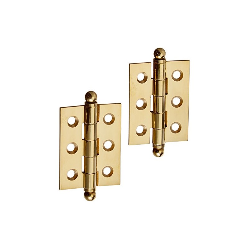 Deltana CH2015U3-UNL Solid Brass 2-Inch x 1-1/2-Inch Cabinet Hinge with
