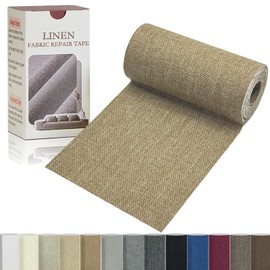 Gheeidau Linen Repair Tape 4x70 Inch Self-Adhesive Couch Patch Repair Fabric Patch for Furniture,Sofas,Cushion,Chairs,Bags,Linen Goods(Camel)