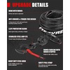 FIERYRED 3/16inch 50FT 8500LBS Synthetic Winch Rope Cable Kit with
