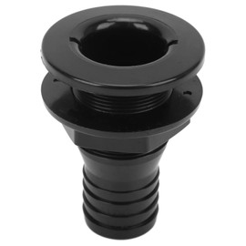 Thru Hull Fitting, 1‑1/2in Plastic Marine Thru Hull Exhaust Fittings Boat Through Hull Connection Boat Drain Outlet Plug for Boats Marines(black) Boat/Yacht Parts