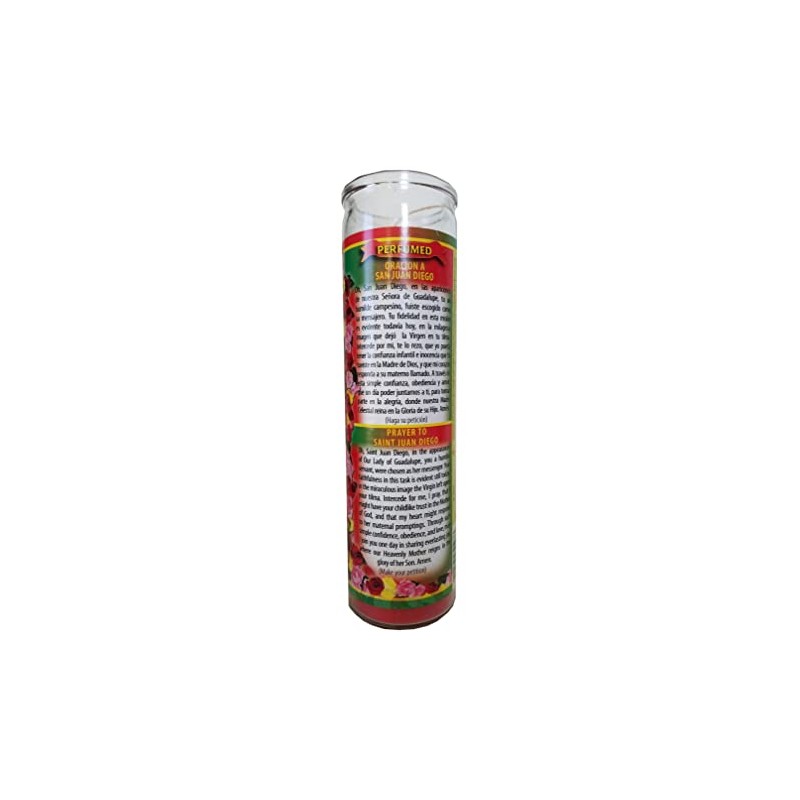 Saint Juan Diego (San Juan Diego) Red Perfumed Pillar Candle