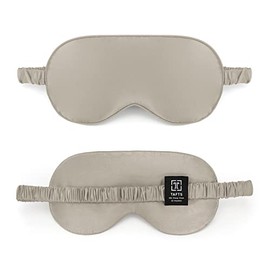TAFTS Silk Sleep Mask - 22mm 100% Pure Mulberry 6A Silk & Blindfold, Soft Eye Masks, Lightweight, for Travel, Napping, Camping (Taupe)