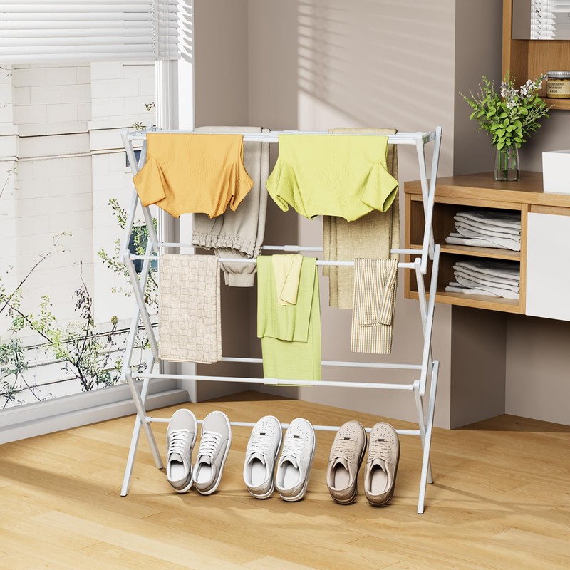STARLATTA Drying Rack Clothing, 3-Tier Clothes Drying Rack Foldable Use