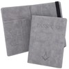 THE MASONIC COLLECTION Passport Holder in Blue/Grey Colour - Embossed