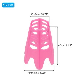 PATIKIL 12pcs Plastic Golf Tees 45mm Golf Simulator Tees Golf Mat Tee Practice Training Winter Turf Outdoor Indoor Driving Range Hitting Mat Red