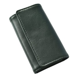 Tabarat TAV-044 Men's Key Case, Genuine Leather, Smart Key Case, Flat Series, multicolor (black / green)