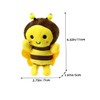 TOYANDONA Pack of 3 Small Bee Pendant Animal Plush Doll