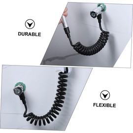 Operitacx 2 Sätze Teleskop -duschschlauch Sprühgerät Düse Universal- Bad Dusche Sprühanschlussschlauch Duschschlauch Verlängerung Flexibler Sprühschlauch Abs Schwarz 2 Stücke * 2
