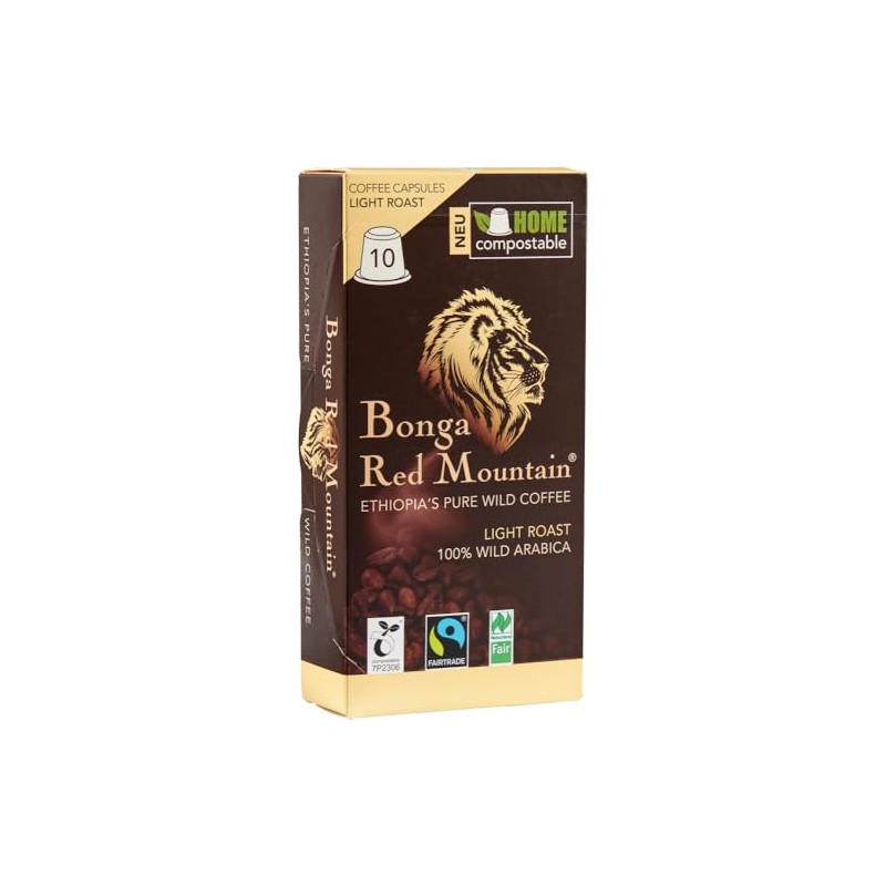 Bonga Red Mountain Capsules Light Roast Compostable 6 x 55