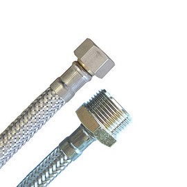 Reinforced hose 3/8 inch nut x 3/4 inch male thread (DN8) for drinking or utility water