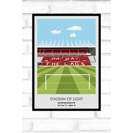 Hewson's Gifts Sunderland United Football Stadium Print - Gift Present For Football Fan - Gift For Dad, Brother, Son - Stadium Print Present (Sunderland United A4 Size (Stadium of Light))