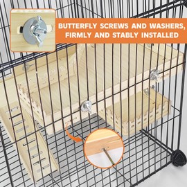 Hamster Wooden Platform,Chinchilla Cage Accessories,Hamster Ladder,Wooden Platform Jumping Board Climbing Ladder for Small Animal & Chinchilla, Guinea Pig, Hamster, Rat Cage