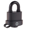 YALE Y220B/51/118/3-3 Pack of Black Weatherproof Padlocks with Protective Cover