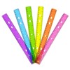 ZZTX 6 Pack Color Transparent Ruler Plastic Rulers 12 Inch,
