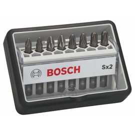 Bosch 2607002557 (2 607 002 557) 8-Piece Robust Line Screwdriver Bit Set Sx, Extra Hard Version 49 M
