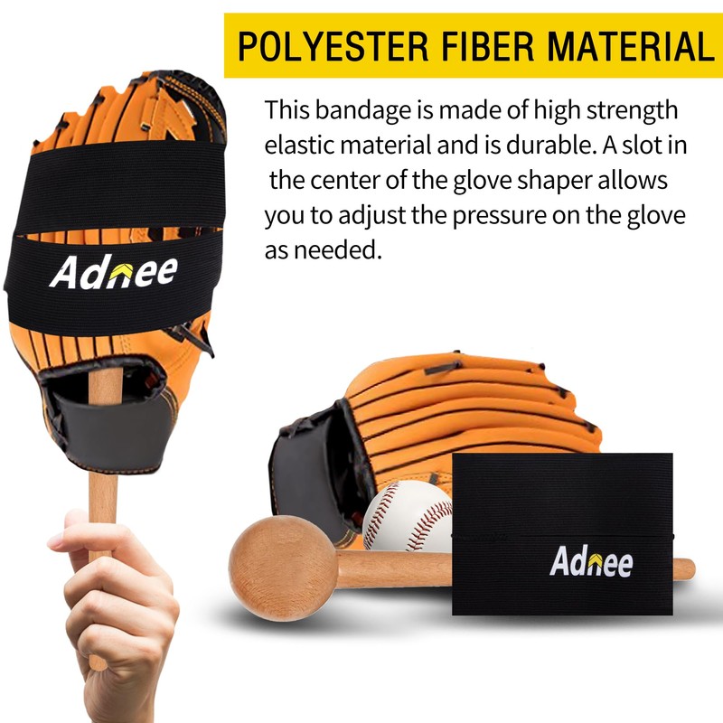 Adnee 2 Pack Glove Wrap - Softball and Baseball Glove