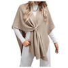 Verdusa Women's V Neck Shawl Wrap Poncho Capes Cross Front