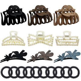 Hair Clips Matte Acrylic Curved Hair Claw Clips (C Sets)