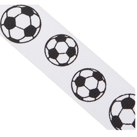 LUV RIBBONS GSO0708-SOC Grosgrain 7/8-Inch Sports Ribbon, 10-Yard, Soccer