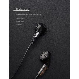 FAAEAL Iris Ancestor - Auriculares intraurales con cable de 3,5 mm, auriculares sin micrófono HD, sonido equilibrado de 32 ohm, cabeza plana para smartphones (con micrófono, gris)