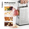 Cuisipro Stainless Steel Cheese Grater with Handle, 4 Sided Box