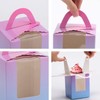 Allbests 10Pcs Single Cupcake Boxes Gradient Individual Cupcake Boxes With