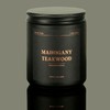 Mahogany Teakwood Wood Wick Candle for Men, Intense Scented Masculine